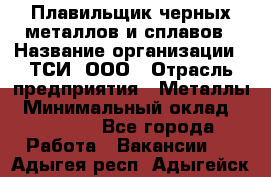 Плавильщик черных металлов и сплавов › Название организации ­ ТСИ, ООО › Отрасль предприятия ­ Металлы › Минимальный оклад ­ 25 000 - Все города Работа » Вакансии   . Адыгея респ.,Адыгейск г.